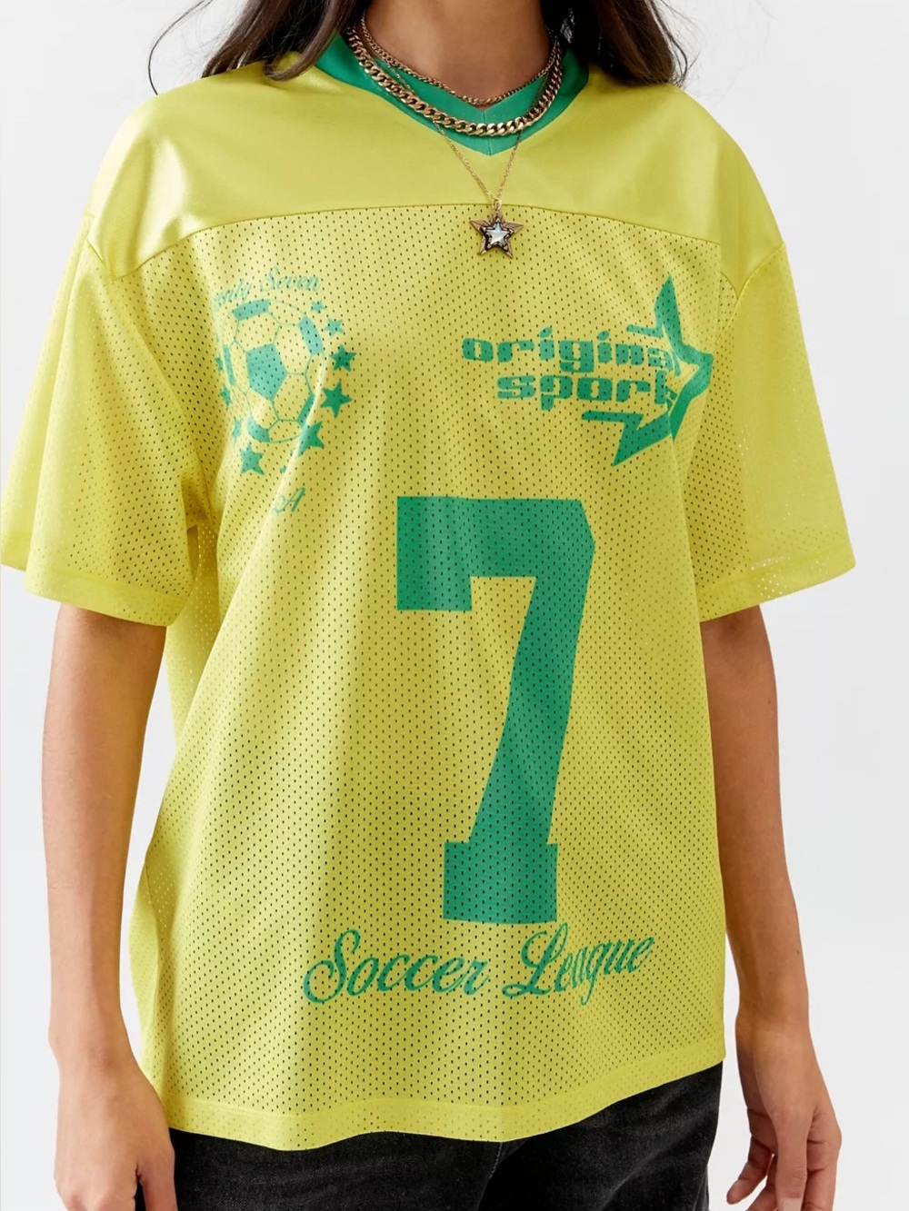 Urban Outfitters Mesh Soccer 7 Jersey L